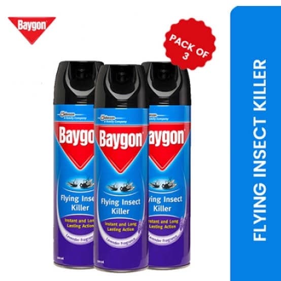 Bundle of 3 Baygon Flying Insects Killer Spray 300ml.